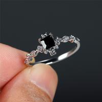 Gambar NEW VINTAGE MALE FEMALE BLACK ZIRCON RING SQUARE CRYSTAL SMALL STONE WEDDING RING TRENDY SILVER COLOR ENGAGEMENT RINGS FOR WOMEN MEN dari babybelue80 undefined 4 Tokopedia