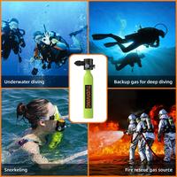 Gambar TUDIVING 0.5L Scuba Diving Tank Portable Mini Oxygen Tank with Pump Reusable Scuba Tank for Diving and Snorkeling Equipment dari berkahabadim undefined 4 Tokopedia