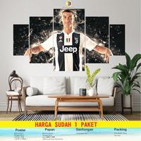 Gambar CIMON 1set Poster Kayu CRISTIANO RONALDO Pajangan Hiasan Dinding CR7 Poster Bola 5pcs dari Helua undefined 5 Tokopedia