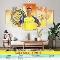 Gambar CIMON 1set Poster Kayu CRISTIANO RONALDO Pajangan Hiasan Dinding CR7 Poster Bola 5pcs dari Helua undefined 4 Tokopedia