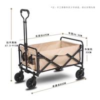 Gambar Collapsible Heavy Duty Beach Wagon Cart Outdoor Folding Utility Camping Garden Trolley with Universal Wheels Adjustable Handle dari Broadcrest undefined 5 Tokopedia