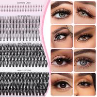 Gambar 320pcs DIY Lash clusters set 5-16mm mixed length False Eyelashes extensions kit 7D Spike fan Bottom lash 30d 40d Volume eyelash dari zeinma store undefined 5 Tokopedia