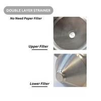 Gambar KOHI Filter Penyaring Kopi Stainless Steel Coffee Dripper Double Mesh - DripperFullSS dari KOHI Indonesia undefined 3 Tokopedia