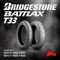 Gambar BAN LUAR MOTOR T33 R BATTLAX UKURAN 170/60-17 TUBELESS TL TAHUN PRODUKSI 2024 | BAN DEPAN BELAKANG | NINJA | YAMAHA R15 | HONDA CBR | VIXION | RX KING | KAWASAKI | MEGA PRO | DUAL COMPOUND dari Mr. Ban undefined 2 Tokopedia