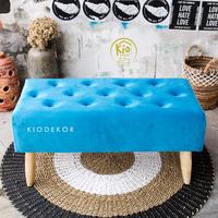 Gambar KURSI SOFA BULAT KECIL MINIMALIS AESTHETIC PREMIUM RUANG TAMU Bench Kotak 90x40x45cm  Sofa Minimalis  Stool Panjang  Kursi  Sofa Murah EMPUK SANTAI KANCING MINI Kursi Stool BUSA POLOS MOTIF CAFE BLUDRU KAIN - Biru Muda dari warungjantan213 undefined 4 Tokopedia