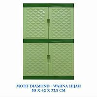 Gambar Pira Home - Lemari Plastik / Lemari Pakaian / Lemari Baju 2 Susun 4 Pintu dari Pira Home undefined 3 Tokopedia