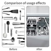 Gambar Spoon Fork Organizer Cutlery Storage Tray Knife Block Holder Kitchen Drawer Separation Box Plastic Container Cabinet Tableware dari Denvara Store undefined 5 Tokopedia