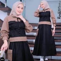 Gambar Zaira Outfit - Reina Set Setelan Rok 2in1 Wanita Muslim Matt Polo Linen Polos Basic Premium All Size Fit To XL Besar OOTD Casual Daily dari yanri anaba afida undefined 5 Tokopedia