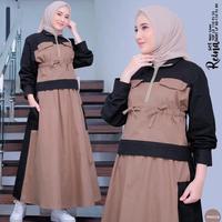 Gambar Zaira Outfit - Reina Set Setelan Rok 2in1 Wanita Muslim Matt Polo Linen Polos Basic Premium All Size Fit To XL Besar OOTD Casual Daily dari yanri anaba afida undefined 2 Tokopedia