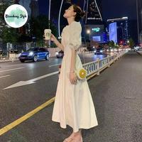 Gambar Maxi Long Dress Baju Terusan Wanita Lengan Puff Putih Polos S To XXL dari GROSIR BUKUGAMBAR ANYAR TERRBARRRU undefined 3 Tokopedia