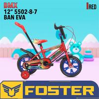 Gambar MURAH SEPEDA ANAK LAKI BMX FOSTER 5502-8-7 UKURAN 12 INCH USIA 2-4 TAHUN - Biru dari Hindero undefined 4 Tokopedia