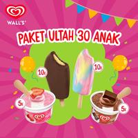 Gambar Paket Ulang Tahun 30 Anak - Es Krim / Ice Cream Wall's dari Glori Fudgi Yummy undefined 1 Tokopedia
