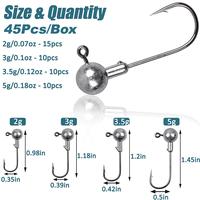 Gambar 45Pcs/32Pcs Crank Jig Head Hook Set Lead Jig Head Sharp Barbed Hook For Soft Worm Bait Bass Trout Freshwater Saltwater Lures dari GROSIR KOMPORANYAAR TERRBARRRU undefined 2 Tokopedia