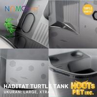Gambar TURTLE TANK L XL KANDANG AQUARIUM AKUARIUM BAK TEMPAT BASKING KURA AIR - Paket Hitam, XL: 74x43x23cm dari Hoots Pet undefined 5 Tokopedia