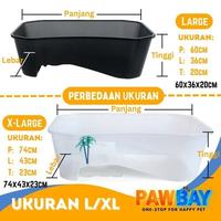 Gambar TURTLE TANK L & XL KANDANG AQUARIUM AKUARIUM TEMPAT BASKING EMBER KURA - Tank Hitam, XL: 74x43x23cm dari PawBay undefined 3 Tokopedia