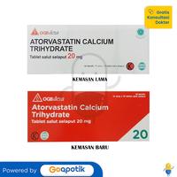 Gambar ATORVASTATIN CALCIUM TRIHYDRATE OGB DEXA MEDICA 20 MG BOX 100 TABLET dari Apotek Manjur Sehat Farma By GoApotik undefined 1 Tokopedia