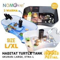 Gambar TURTLE TANK L XL KANDANG AQUARIUM AKUARIUM BAK TEMPAT BASKING KURA AIR - Paket Hitam, XL: 74x43x23cm dari Hoots Pet undefined 1 Tokopedia