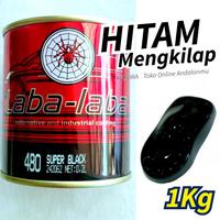 Gambar Cat Hitam Mengkilap Polos 1Kilo Laba - Laba Super Black Solid 1Kg 1Liter Spider Cet Mobil dan Motor Kualitas Premium dari ERJAVR STORED31 undefined 1 Tokopedia