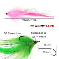 Gambar Ellllv 8PCS/Kit 2/0 Fly Fishing Dragontail Streamer Lure with Double Faced Box Big Baitfish for Pike Muskie Striped Bass Fishing dari Marlong Olshop undefined 4 Tokopedia
