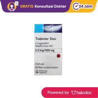 Gambar Trajenta Duo 2.5 mg/500 mg 60 Tablet - Diabetes - Halodoc dari Apotek Halomedika Kp Rambutan undefined 1 Tokopedia