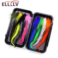 Gambar Ellllv 8PCS/Kit 2/0 Fly Fishing Dragontail Streamer Lure with Double Faced Box Big Baitfish for Pike Muskie Striped Bass Fishing dari Marlong Olshop undefined 1 Tokopedia