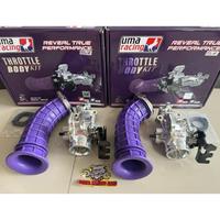 Gambar Murah THROTTLE Body Kit TB UMA Racing intek double lubang injektor Yamaha MX King AEROX R15 Nmax Vario 125 150 Vixion WR155 Xabre XSR 155 Original UMA Racing (Terbaik) - TB UMA 38MM dari Ristoko Toy undefined 2 Tokopedia