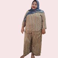 Gambar Setelan Jumbo ld 140 buat lebaran ONE SET Rayon Premium Salsa One Set Dewasa Rayon Viscose Motif Premium Setelan Wanita Busui Atasan Celana Panjang Baju Muslim Lembut Nyaman Gamis dari dondonnugraha24 undefined 4 Tokopedia