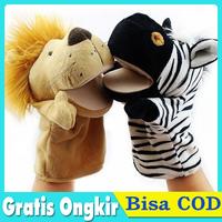 Gambar Boneka Tangan Anak Karakter Binatang Plush Dolls Animal Monkey Giraffe Cow Lion Handpuppet Mulut Bergerak Untuk Dongeng - Sapi dari IDT4 undefined 1 Tokopedia