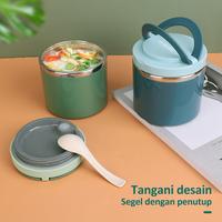 Gambar ecentio tempat sup tahan panas rantang cangkir Sup bekal sup Stainless steel 630/1000ML Tahan Panas Lunch Box Tetap hangat Kotak Makan dari potograf kelontong undefined 4 Tokopedia