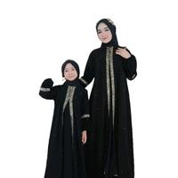 Gambar MUZA GALLERY ABAYA ZIPER RENDA GOLD (BUSUI) Gamis Wanita Dewasa Kombinasi Muslim Sifon Tangan Arab Kaftan Umroh Dress Hitam Lebaran Turki Basic Maxi abaya couple ibu dan anak 2025 dari Rafaelnova Store undefined 1 Tokopedia