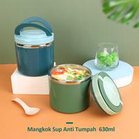 Gambar ecentio tempat sup tahan panas rantang cangkir Sup bekal sup Stainless steel 630/1000ML Tahan Panas Lunch Box Tetap hangat Kotak Makan dari potograf kelontong undefined 3 Tokopedia