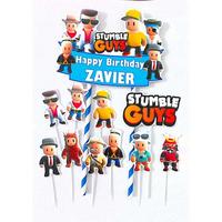 Gambar TOPPER CAKE HIASAN KUE ULANG TAHUN GAMBAR STUMBLE GUYS BISA CUSTOM NAMA dari toko bajucom undefined 1 Tokopedia