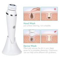 Gambar Electric Facial Cleansing Brush 4 Head Silicone Rotating Face Tightening Exfoliating Cleansing Sonic Massager Kit face Skin Care dari TOKO ftramadani628 undefined 2 Tokopedia