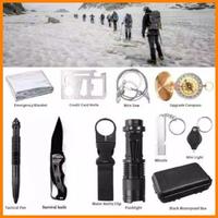 Gambar Pelngkapan pendaki gunung Survival Kit 11 in 1 Multifunctional First Aid SOS Tools 039 surpival alat bantu daki paket lengkap suprifal suprival set 11 in 1 lengkap dari dodolea undefined 2 Tokopedia