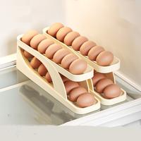 Gambar Automatic Scrolling Egg Rack Holder Storage Box Egg Basket Container Organizer Rolldown Refrigerator Egg Dispenser For Kitchen dari best behaviye51 undefined 2 Tokopedia