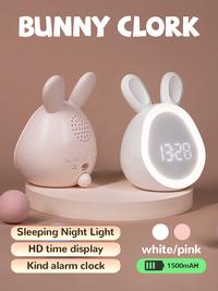 Gambar Kids Cute Rabbit Alarm Clock With Night Light Stepless Dimming Led Digital Alarm Clock For Boys Girls dari best behaviye51 undefined 1 Tokopedia