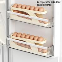 Gambar Automatic Scrolling Egg Rack Holder Storage Box Egg Basket Container Organizer Rolldown Refrigerator Egg Dispenser For Kitchen dari best behaviye51 undefined 1 Tokopedia