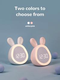 Gambar Kids Cute Rabbit Alarm Clock With Night Light Stepless Dimming Led Digital Alarm Clock For Boys Girls dari best behaviye51 undefined 4 Tokopedia