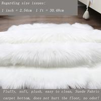 Gambar Plush White Fur Carpet Living Room Decoration Fluffy Rug Thick Bedroom Carpets Anti-slip Floor Soft Lounge Rugs Large Carpets dari gecaj tubuj58 undefined 3 Tokopedia