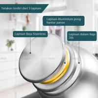 Gambar Teko siul heavyduty premium plat tebal / whistling kettle ketel ceret pemanas air stainless steel 304 316, seamless bottom (alas teko dari satu lempeng tanpa ada pengelasan) dari Toko Osten undefined 4 Tokopedia