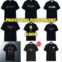 Gambar BAJU KAOS 6 PCS 100 RIBU ATASAN PRIA / WANITA DEWASA dari Toko MasYadi undefined 4 Tokopedia