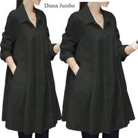 Gambar Baju Wanita Diana Tunik Jumbo Bahan Crinkle Tangan Panjang dari Zalmore_Fashion undefined 3 Tokopedia