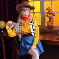 Gambar kostum koboi barat wanita dewasa | cowgirl cowboy sheriff puff skirt costume halloween dari paborito store undefined 2 Tokopedia