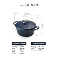 Gambar SKITCHEN AURORA DUTCH OVEN 24CM ENAMELED CAST IRON PANCI ENAMEL BESI COR SAUCE POT CASSEROLE dari AYUNI HIDAYAH49'T undefined 3 Tokopedia