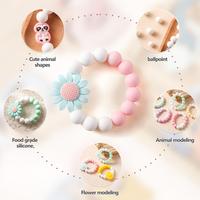 Gambar Baby Silicone Teether Ring BPA Free Food-grade Bracelets For Newborn Baby Teething Toy Adornments For Cute Wear Soft Chewing Gum dari sayAve-1 undefined 5 Tokopedia