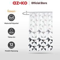 Gambar AZKO Forhom 180X180 cm Tirai Kamar Mandi Dengan Hooks Polygry Gorden Penutup Ruang Shower Curtain Shower Perlengkapan Kamar Mandi dari AZKO ID undefined 3 Tokopedia