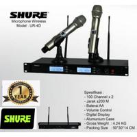 Gambar GROSIR MIC/MICROPHONE WIRELESS SHURE UR 4 D MULTI CHANEL dari Fan Audio Jaya undefined 1 Tokopedia