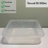 Gambar SALE TERMURAH THINWALL SQUARE 1500 ML / KOTAK MAKAN / BOX PLASTIK THIN WALL 1 DUS READYY dari Panganan Pasar undefined 4 Tokopedia