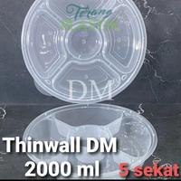 Gambar SALE TERMURAH THINWALL DM 2000-5ML-R / BENTO 2000 ML -5 SEKAT / KOTAK MAKAN ISI 25 PC READYY dari Panganan Pasar undefined 1 Tokopedia
