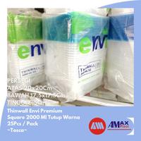 Gambar SALE TERMURAH THINWALL 2000 ML ENVI TUTUP WARNA KOTAK MAKAN NASI BUAH SAYUR ISI 25 READYY - Merah dari Panganan Pasar undefined 3 Tokopedia